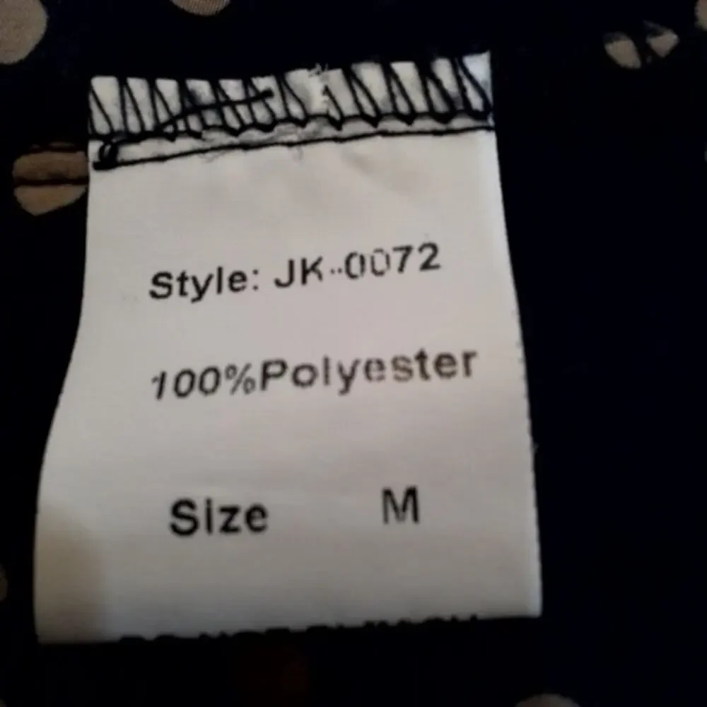Pink Martini Navy Polka Dot Draped Open Front Blazer Cardigan Jacket‎ M